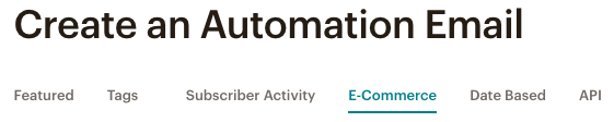 Automation category e-commerce