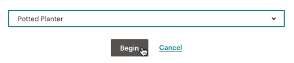 Choose a store and click begin